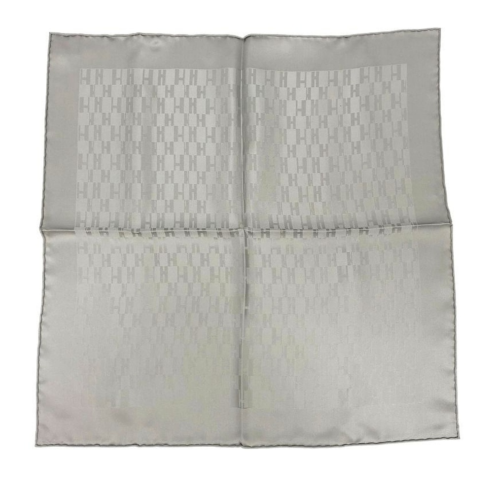 Hermes HERMES Pocket Square Grand H Scarf Muffler POCHETTE PONGEE FACONNEE GR...